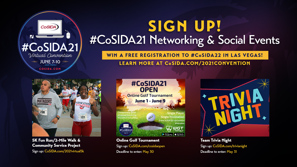 Sign Up Now For #CoSIDA21 Social and Networking Events: Deadlines Are This Weekend!